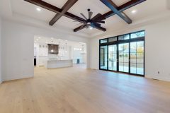 The House of Peace Beams Form a Coffered Ceiling