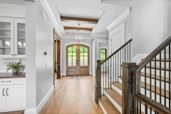 Front Entry Ceiling Beams at River Belle