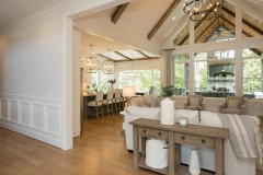 Beam Ceiling in Great room and Covered Porch at The Woodford