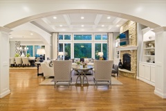 893-Great Room Arch and custom ceiling