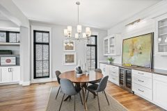 Dining Area built-ins with Beverage Fridge