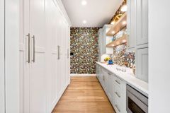 Pantry bustom built-in floating shelves at Pickwick Place