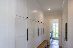 Storaeg Lockers and bench in the Mudroom at Mulberry Ridge