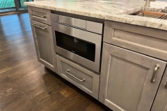 Kitchen Island with Microwave Drawer