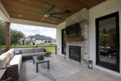 The Bradford Vision to Entertain in Kitchen and Covered Porch with Two-Way Fireplace