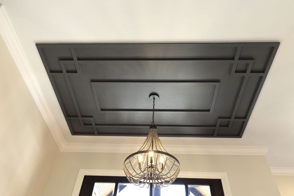 Custom Detailed Ceiling in Entry Hall