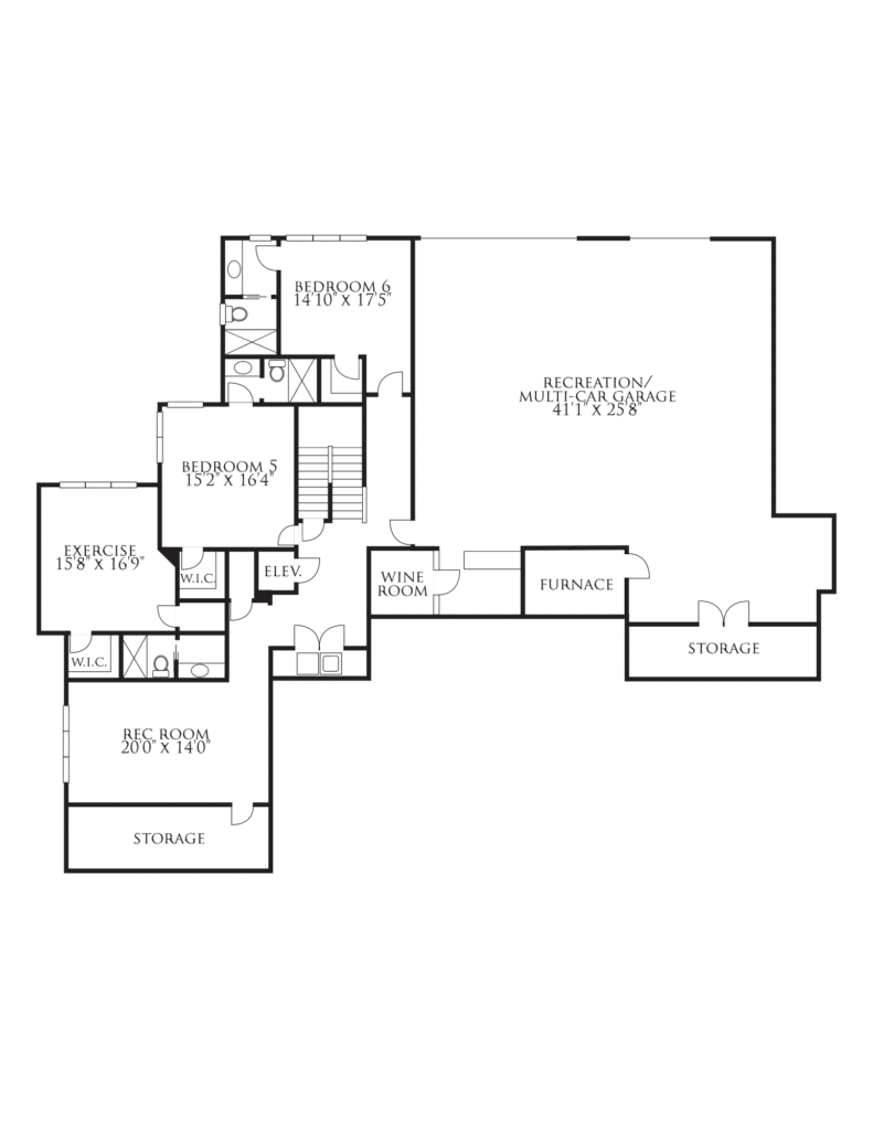 Indian Hill Custom Home Floor Plan LL