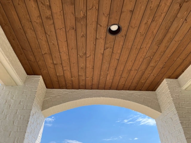 Covered Front Porch Ceiling Detail