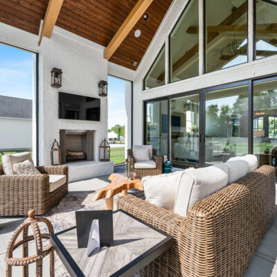 Pickwick Place Covered Screened-In Porch Cathedral Ceilings