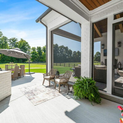 Pickwick Place Covered Screened-In Porch Cathedral Ceilings and Partial Covered Patio