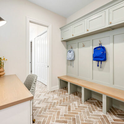 Pickwick Place Mudroom with Custom Cubbies and Bench