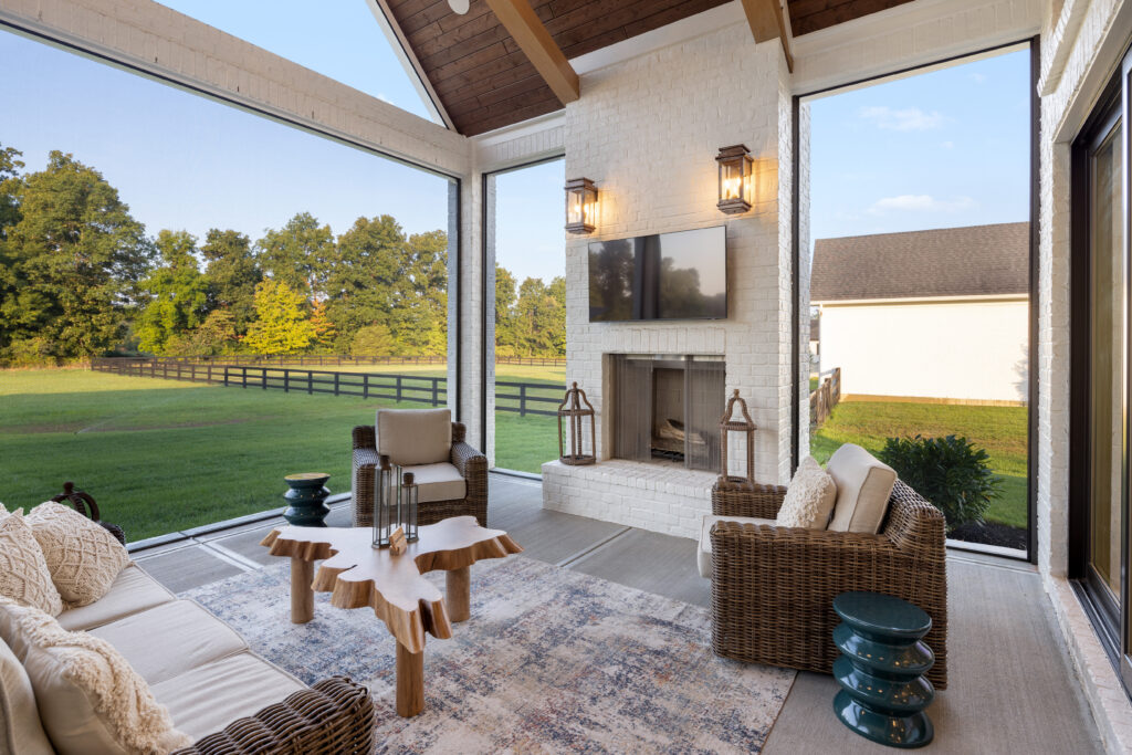 Pickwick Place Covered Screened-In Porch Cathedral Ceilings