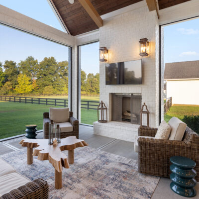 Pickwick Place Covered Screened-In Porch Cathedral Ceilings