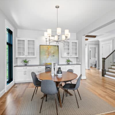 River Belle Cincinnati Row House Kitchen, Great Room and Covered Porch