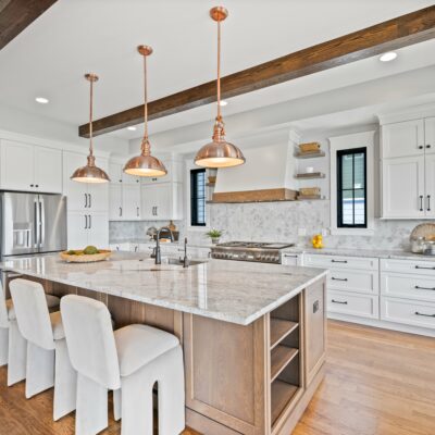 River Belle Cincinnati Row House Kitchen, Great Room and Covered Porch