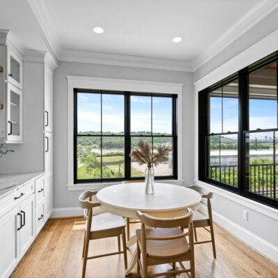 River Belle Cincinnati Row House Kitchen, Great Room and Covered Porch