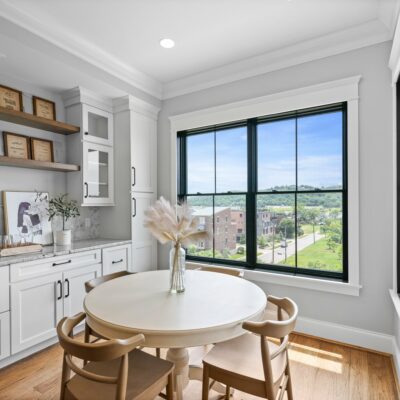 River Belle Cincinnati Row House Kitchen, Great Room and Covered Porch