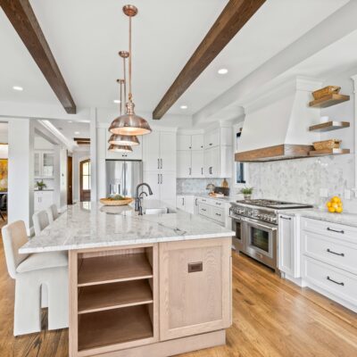 River Belle Cincinnati Row House Kitchen, Great Room and Covered Porch