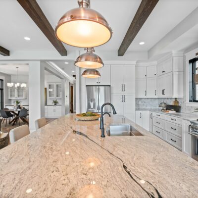 River Belle Cincinnati Row House Kitchen, Great Room and Covered Porch