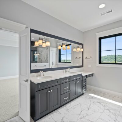 River Belle Row House Cincinnati Primary Bathroom vanity