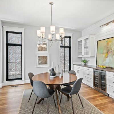 River Belle Cincinnati Row House Kitchen, Great Room and Covered Porch